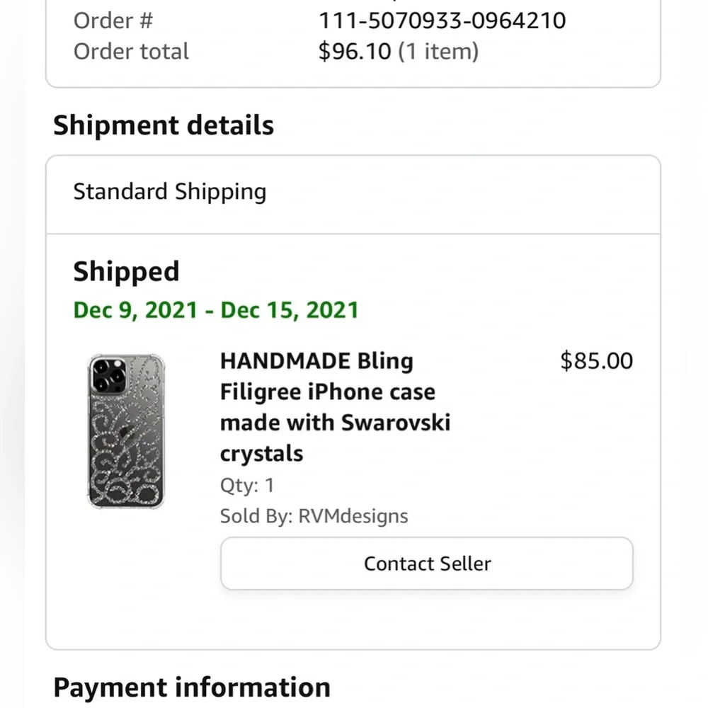 🆕NWT Handmade Bling Filigree I-Phone 12 Pro case/cover with Swarovski Crystals.